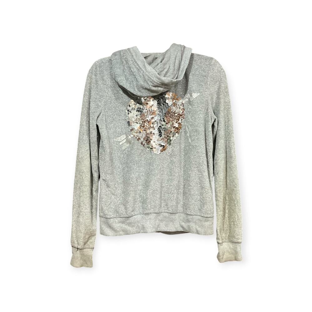 Y2K Victoria's Secret Pink Jacket Medium Gray Sequin